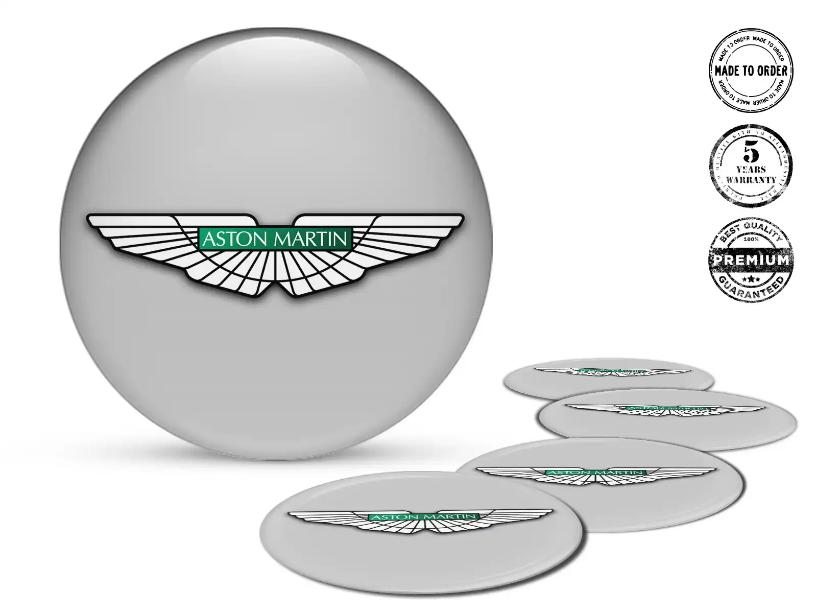 Aston Martin Gewölbte Aufkleber Design Hochwertige Radembleme